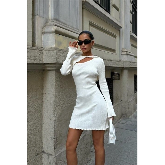 Lilian Cut Out Mini Elbise 2819