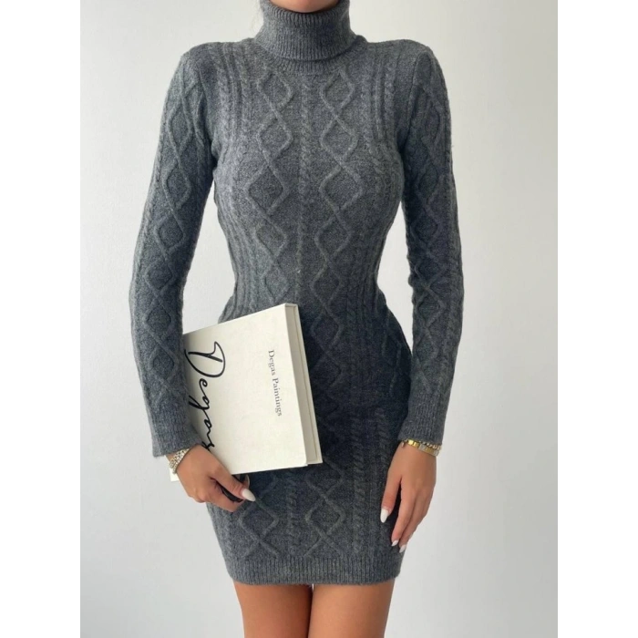 Livorna Boğazlı Mini Elbise