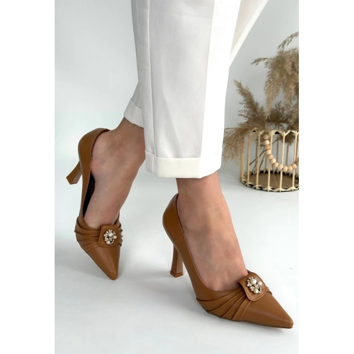 Luney Nude Cilt Topuklu Ayakkabı