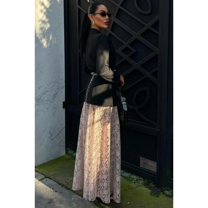 Maxi Dantel Etek 4047