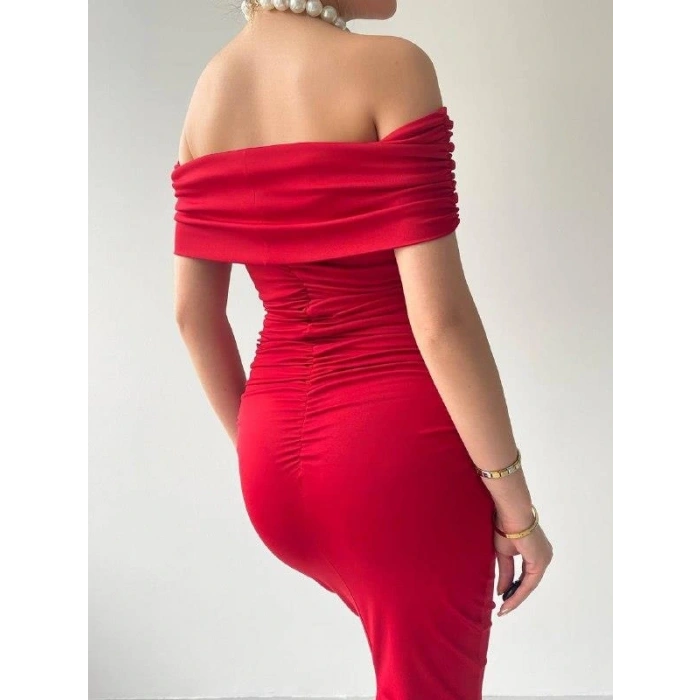 Milan Madonna Yaka Kalem Elbise