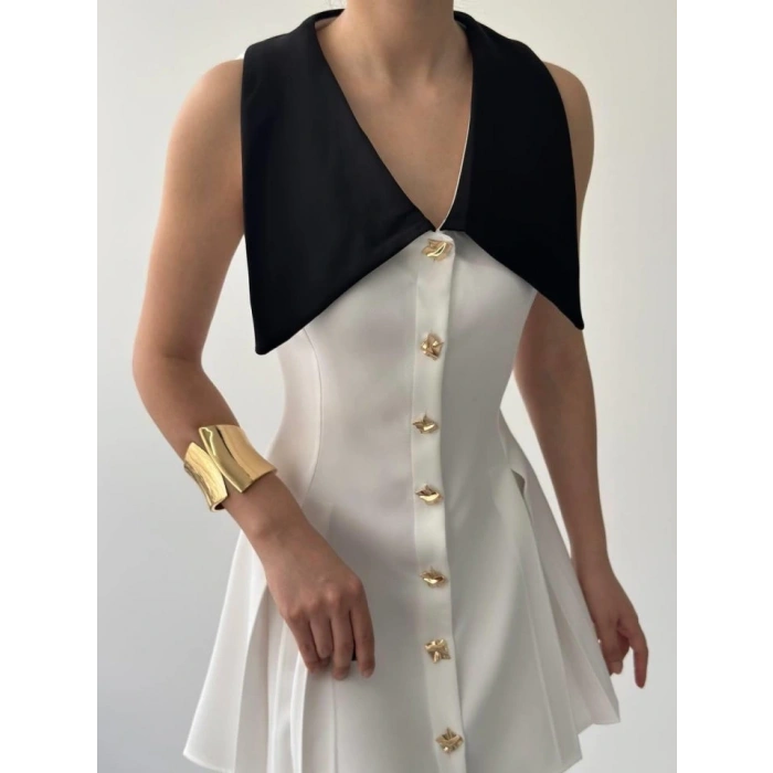 Ness Düğmeli Elbise