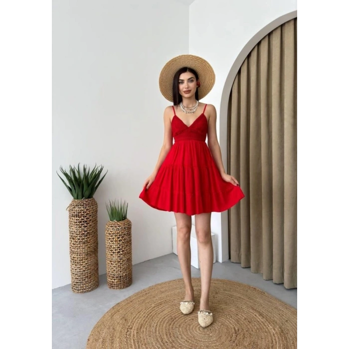 Nivel Göğsü Büzgülü Elbise