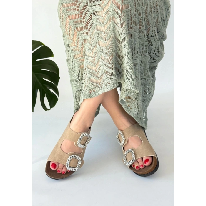 Nool Bej Nubuk Terlik