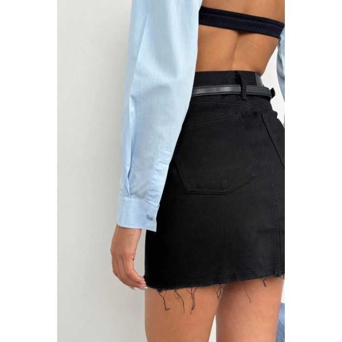 Oval Kesim Crop Gömlek