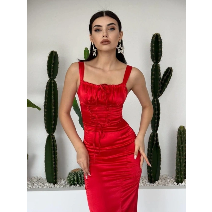 PAG İP ASKILI ELBİSE