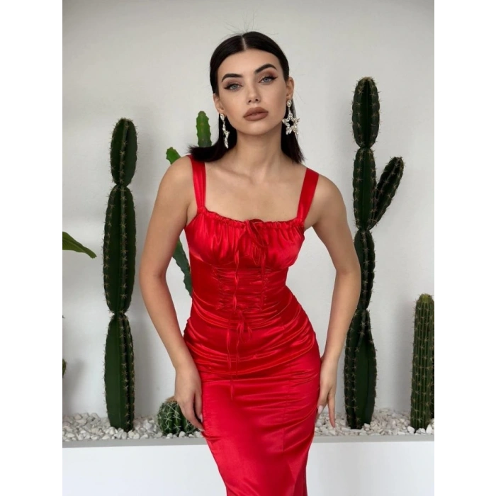 PAG İP ASKILI ELBİSE