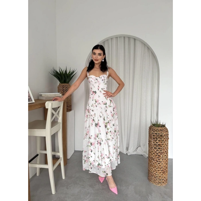 Poses Omuz Bağlamalı Elbise