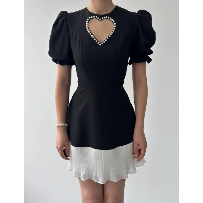 Safe Kalp Detaylı Elbise