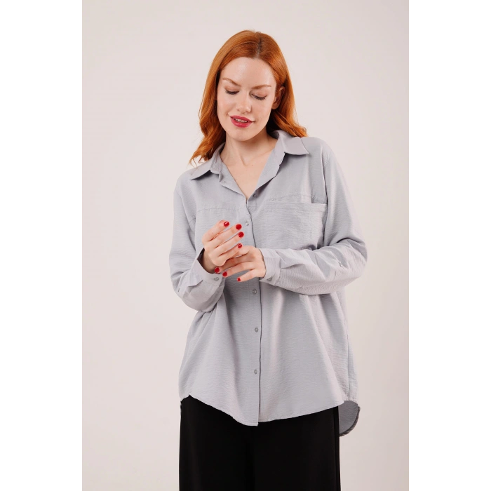 Salaş Kesim Cepli Grimelanj Gömlek