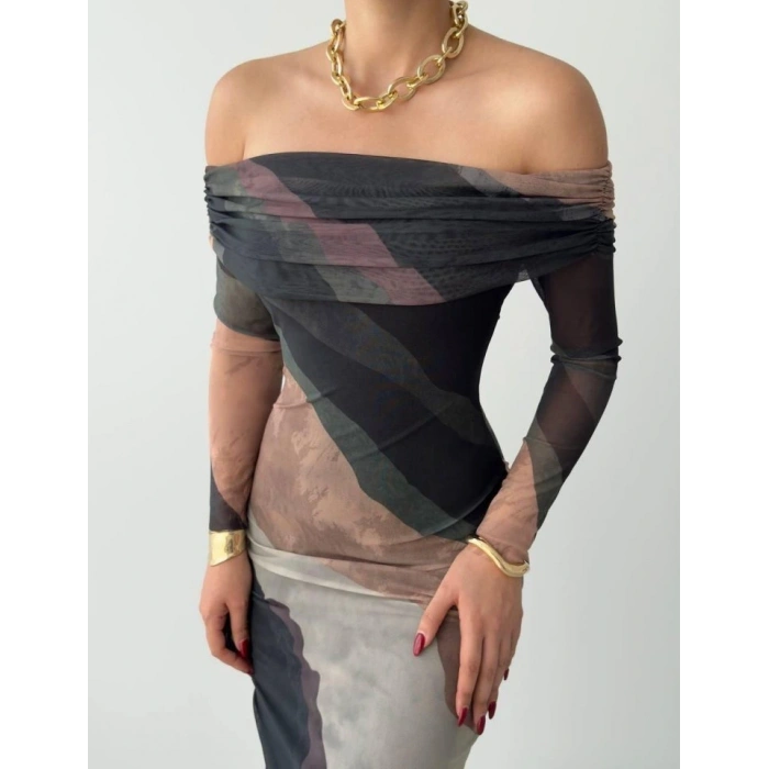 Sevilla Madonna Yaka Tül Elbise