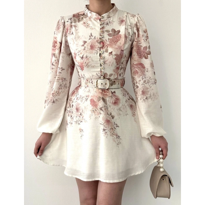 Simsor Çiçekli Elbise