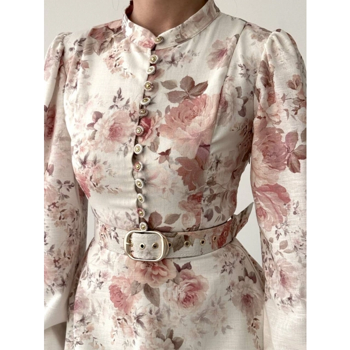 Simsor Çiçekli Elbise