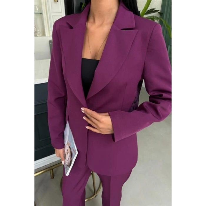 Sırt Dantel Detay Premium Takım Elbise 10031