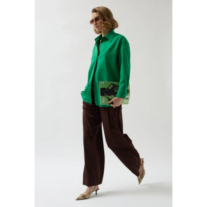 Sırt Dekolteli Bağcıklı Gömlek