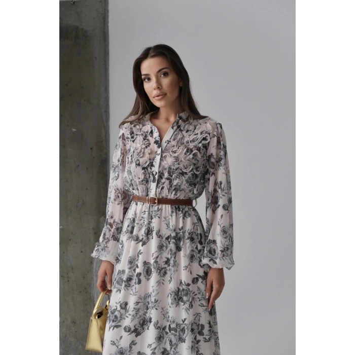 Siyah Biye Detaylı Elbise