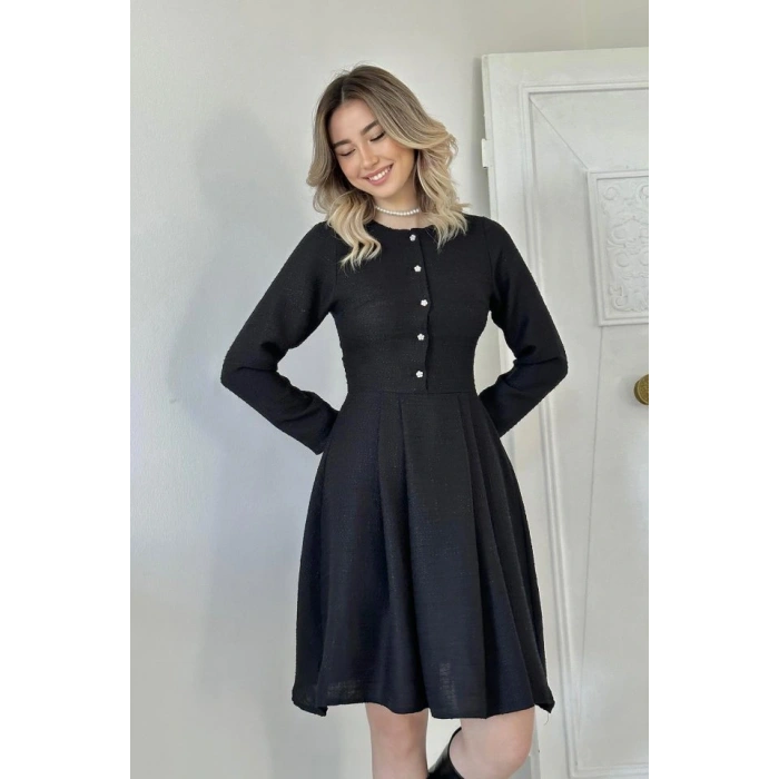 Siyah Kısa Klasik Elbise