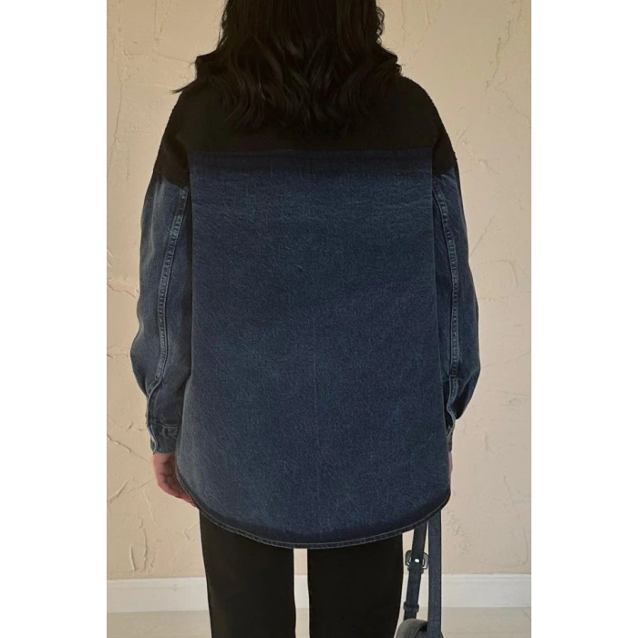 Siyah Kot Garnili Ceket