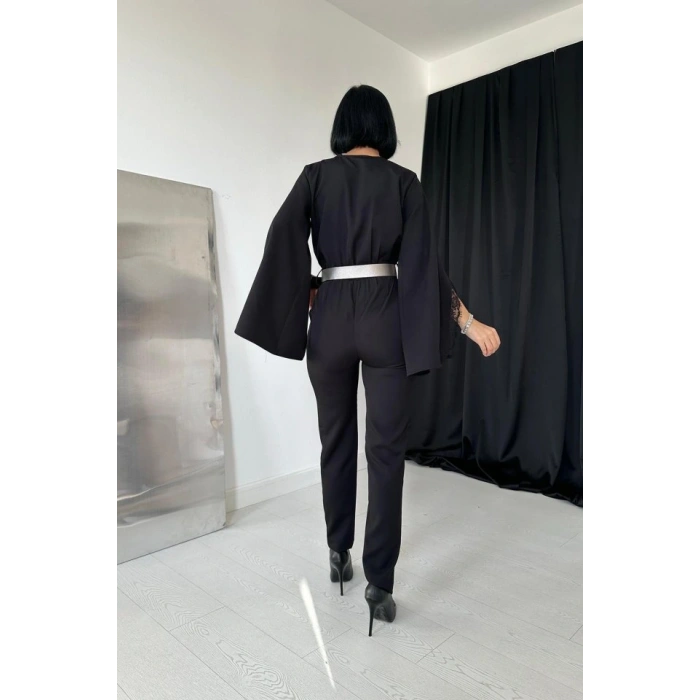 Siyah Yırtmaçlı Tulum