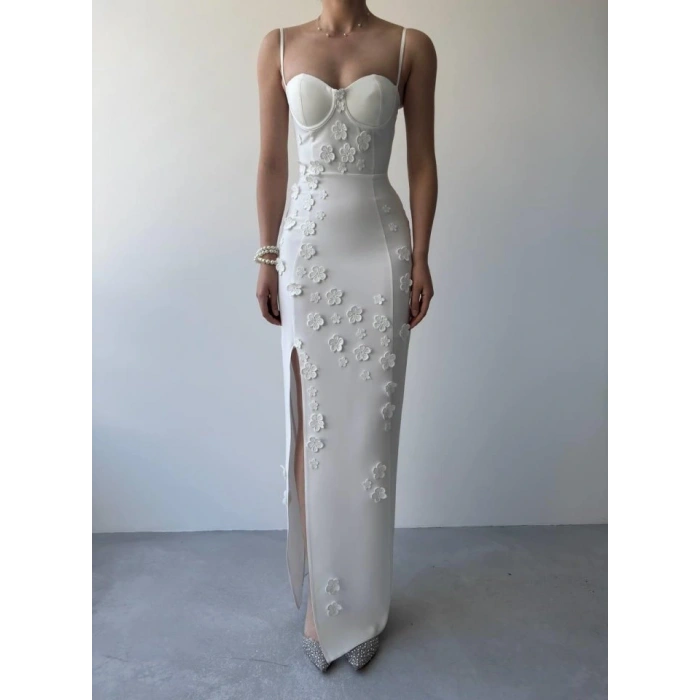 Stor Gül Detaylı Elbise