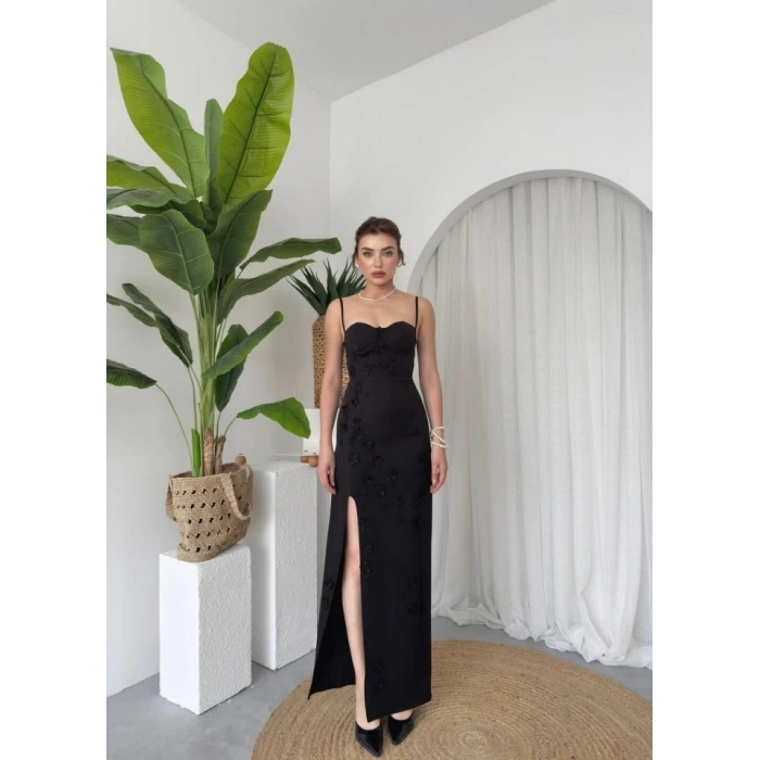 Stor Gül Detaylı Elbise