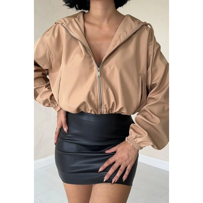 Vizon Kısa Fermuarlı Bomber Ceket