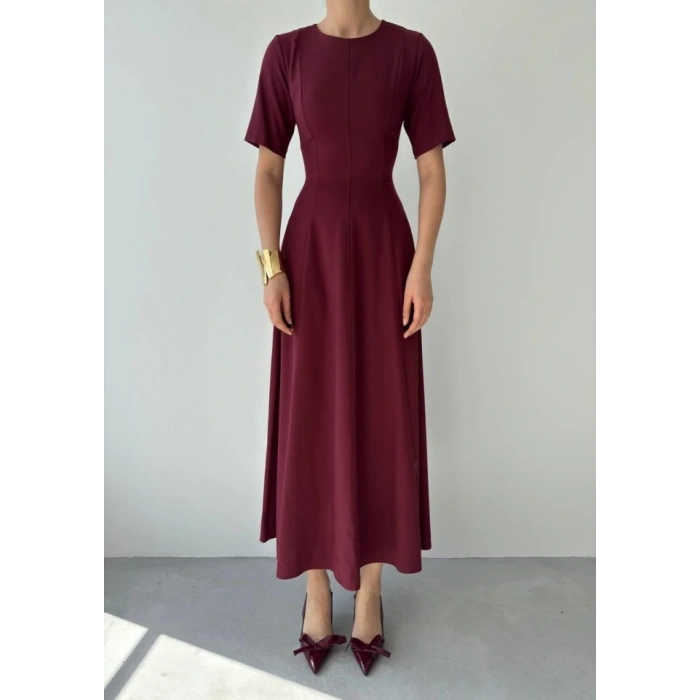 Wera Pliseli Midi Elbise