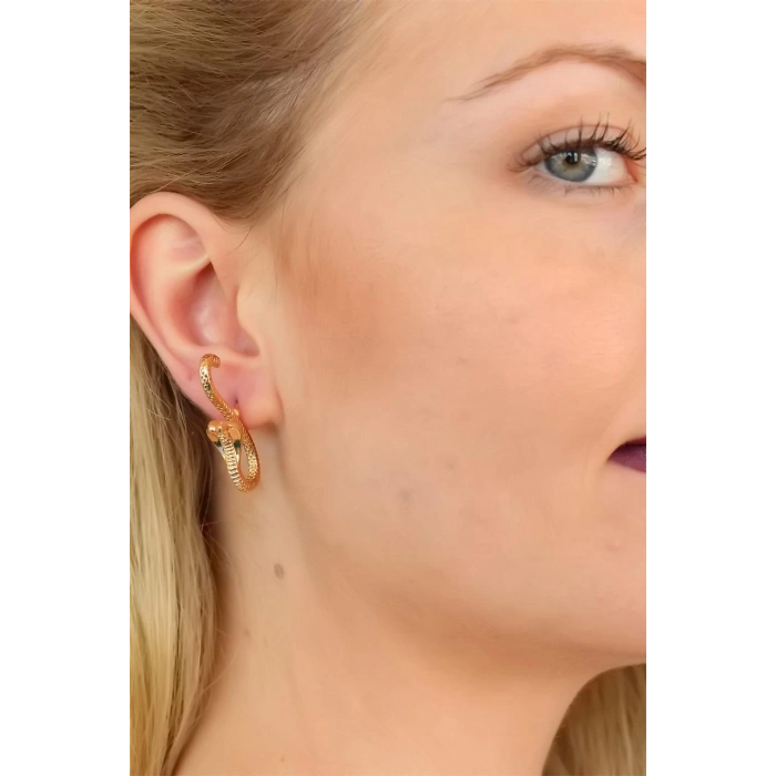 Yılan Tasarım Bayan Küpe