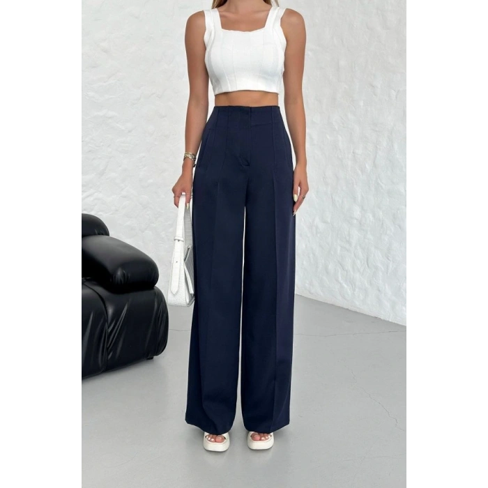 Yüksek Bel Pensli̇ Palazzo Pantolon
