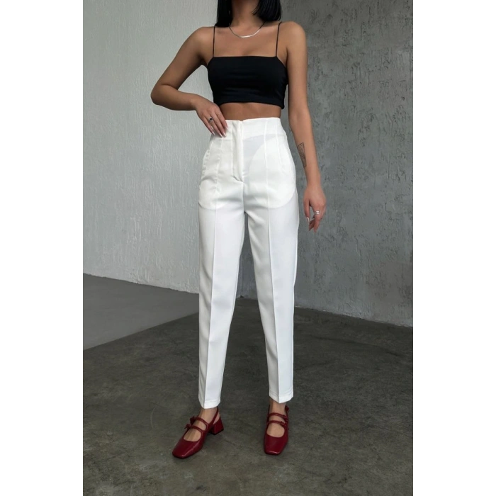 Yüksek Bel Pensli̇ Pantolon