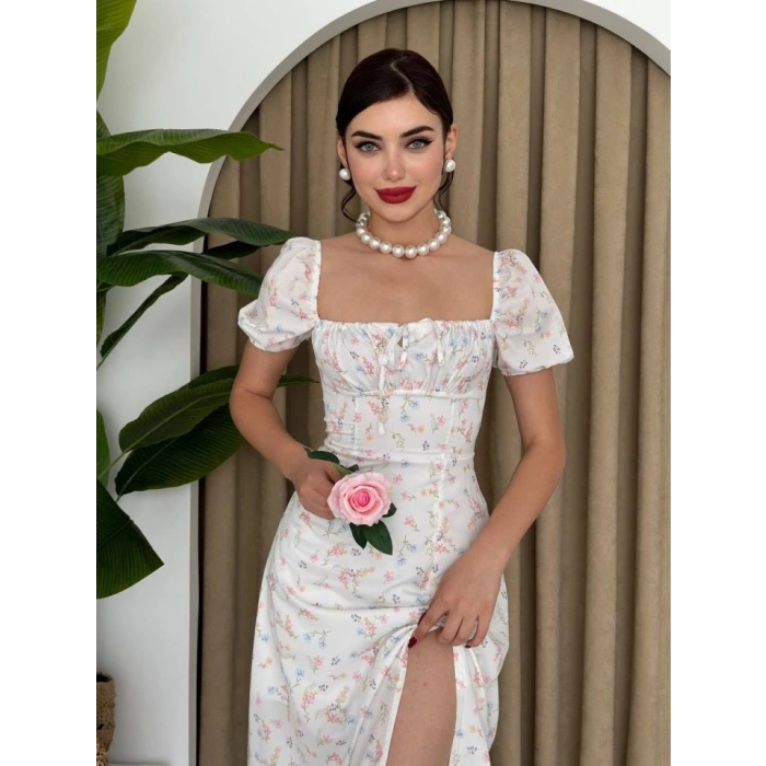 Zeze Balon Kol Elbise