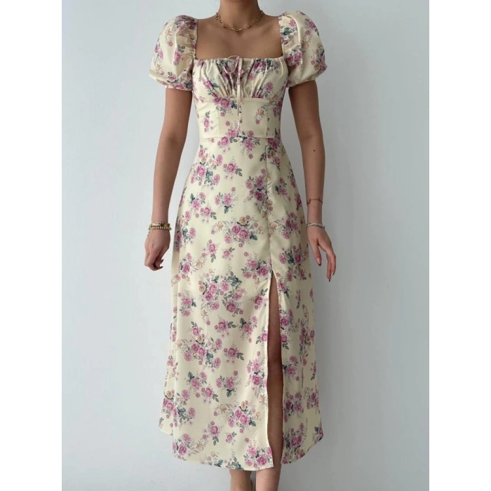 Zeze Balon Kol Elbise