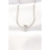 316L Çelik T Harfli Silver Renk İtalyan Zincirli Kolye
