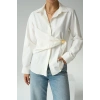 Bağlamalı Gömlek - Ekru