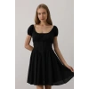 Beli Korseli Mini Elbise - Siyah