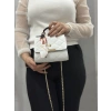 Beyaz cilt zoje çanta