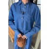 Denim Gömlek Plazzo Pantolon Takım 10163-08