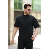 Erkek Basic Oversize Double Face Kumaş Kısa Kollu Tshirt