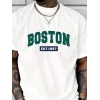 Erkek Boston Baskılı Süprem T-shirt
