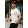 Erkek Fermuarlı Yaka Kısa Kollu Tişört
