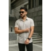 Erkek Kısa Kollu örme Kumaş Pamuklu Gömlek