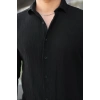 Erkek Uzun Kollu Müslin Kumaş Gömlek