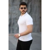 Erkek Viskon Kumaş Polo Yaka Desenli Tişört