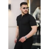 Erkek Yakası Fermuarlı Kısa Kollu T-shirt