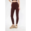 Fitilli Full Likralı Yüksek Bel Toparlayıcı Tayt Günlük Ve Spor Kullanım - Bordo