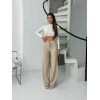 Fitilli şardonlu pantolon bej a4058