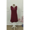 Kadın Askılı V Yakalı Mini Elbise