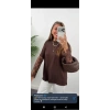 Kadın Bisiklet Yaka Kolları Dantel Güpür Detay Bluz