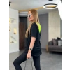 Kadın İki İplik Kumaş Sırt Neon Detay Bluz