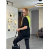 Kadın İki İplik Kumaş Sırt Neon Detay Bluz